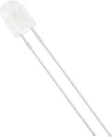 HuiYuan 5234W2D JHD A Bedrade LED Wit Ovaal 5 mm 1250 mcd 110 °, 50 ° 20 mA