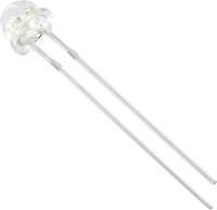 HuiYuan 5434R1C LSA E Bedrade LED Rood Belvorm 5 mm 1500 mcd 100 ° 20 mA