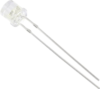 HuiYuan 5634W2C KHD A Bedrade LED Wit Cilindrisch 5 mm 600 mcd 90 ° 20 mA