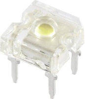 HuiYuan 9355W2C HSB B Bedrade LED Wit Rond 3 mm 2250 mcd 120 ° 20 mA