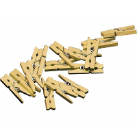 Humbert 48x mini decoratieve clips   in de kleur goud   25mm   knijpers