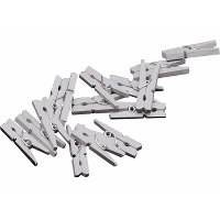 Humbert 48x mini decoratieve clips   in de kleur zilver   25mm   knijpers