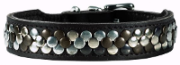 Hunter Halsband Voor Hond Arizona Zwart Nappaleer Zwart Onderlegd 30 34,5x37x2,6 Cm