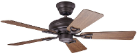 Hunter Seville Ii Nb Plafondventilator (ã) 112 Cm Kleur Ventilatorbladen: Kersenboom, Eiken Kleur Behuizing: Brons
