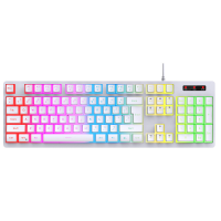 HXSJ 104 toetsen RGB gamingtoetsenbord met achtergrondverlichting USB bekabelde verbinding Ondersteuning 25 toetsen Conf