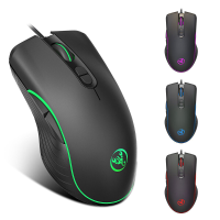 HXSJ A867 USB Bedrade Gaming Muis RGB 1000/1600/3200/6400DPI aanpasbare macro programmering gamer muizen voor desktop co