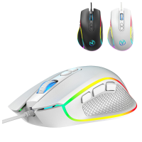 HXSJ A906 Bedrade RGB Gaming Muis 800 12800 DPI 8 Key Macro Programmeren Ergonomie Gamer Muizen voor Laptop PC Computer