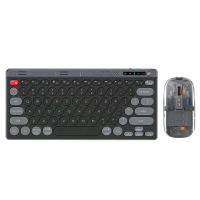 HXSJ MK781 Draadloos Toetsenbord Muis Set Stil Ontwerp Dual modus Schaar Voet Structuur 2.4G & Bluetooth 75% 78 Toetsind