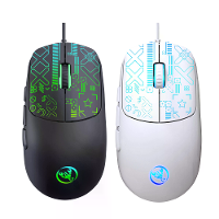 HXSJ S100 Bedrade Gaming Muis 3600DPI RGB Verlichting 6 Toetsen Ergonomische Mat Gaming Muizen voor PC Laptop Computer