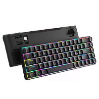 HXSJ V800 Tri mode Draadloos Mechanisch Toetsenbord 68 Toetsen Verwisselbaar RGB Achtergrondverlichting 2000mAh Oplaadba