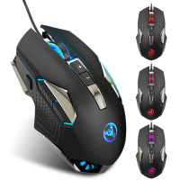 HXSJ X200 Macro Programmering Gaming Muis 8 Knop Verstelbare 1000 8000 DPI GRB Backlight Bedrade Muizen voor Laptop PC G