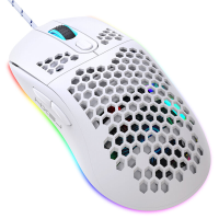 HXSJ X600 Hollow Bedrade Gaming Muis RGB 8000DPI Aanpasbare Muizen met 6 Programmeerbare Macro Toetsen E Sports Gamer Mu
