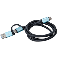 I tec USB C naar USB C kabel met geïntegreerde USB 3.0 Adapter