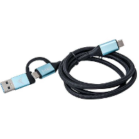 I tec USB C > USB C kabel met geïntegreerde USB 3.0 Adapter