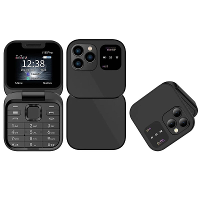 I16 Pro Mini 2G GSM 1,77 inch Dual SIM kaart FM Grote knoppen Camera Opklapbare Flip Mobiele telefoon