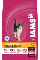 Iams Mature/Senior kattenvoer Kip 2.55 Kg OP is OP
