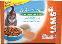 Iams Cat Multipack Adult Tonijn/zalm Kattenvoer #95;_4x100 Gr