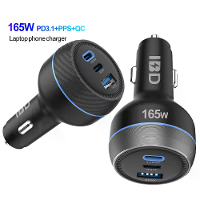 IBD IBD356 1U2C 165W/160W/130W Snelladen USB Type C Autolader voor Laptop Mobiele Telefoon