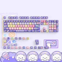 IBLANCOD 128 toetsen Candy Planet PBT Keycap Set CSO profiel Sublimatie Schattige Aangepaste Toetsen voor Mechanische To