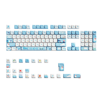 IBlancod 128 Toetsen Winter Sneeuw PBT Keycap Set CSO Profiel Vijfzijdige Sublimatie Aangepaste Keycaps voor 61/63/64/67