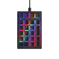 IBlancod K10 21 Toetsen Bedraad Mechanisch Numeriek Toetsenblok Hot verwisselbaar Gele Schakelaar Pudding Keycaps RGB Ty