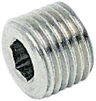 ICH 401743 Plug inbus R1/4 Konisch zonder borst Ms./Vern.