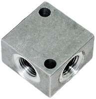 ICH 60403 Verdeelblok alu. G1/4 (vierkant 4 voud) l=40