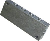 ICH 61411 Verdeelblok alu. G1/4 (4 x 1/8) l=54