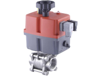 Ich E8515002044 Kogelkraan Rvs/ptfe 2 Weg, 3 Delig, Aansl.G3/4 Dn20, Elektrisch Bediend 85 240vac/dc S=11 S, Pn 63 Bar