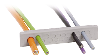 Icotek KEL DP E 46/7 Kabeldoorvoeringsplaat Klem Ø (max.): 8.3 Mm Elastomeer Grijs 1 stuk(s)