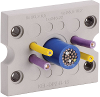 Icotek KEL DPZ B25 Kabeldoorvoeringsplaat Klem Ø (max.): 6.5 Mm Polyamide, Elastomeer Grijs 1 stuk(s)
