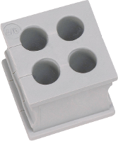 Icotek KT 4/2 Kabeldoorvoering Gegroefd Klem Ø (max.): 2 Mm Elastomeer Grijs 1 stuk(s)