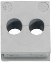 Icotek QT 2/6 Klem Ø (max.): 6 Mm Elastomeer Grijs 1 stuk(s)