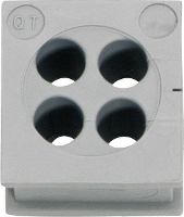 Icotek QT 4/4 Kabeldoorvoering Klem Ø (max.): 4 Mm Elastomeer Grijs 1 stuk(s)