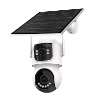 ICSEE Solar 4MP 6X Zoom WiFi IP Camera AOV Modus HD Surveillance 24/7 Opname Draadloze 2MP+2MP Dual Lens Beveiliging Zon