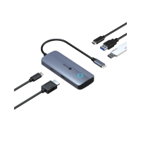 ICY BOX 5 in 1 Travel DockingStation met off screen button