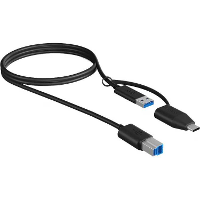 ICY BOX IB CB032 USB B > USB A en USB C kabel