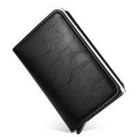 ID Creditcardhouder Portemonnee Mannen RFID Blokkerend Beschermde Kaarthouder Case Slanke PU Leren Portemonnees Mini Kle