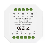 IH S09 1 4CH 16A WiFi Slimme Schakelmodule Ondersteunt Timingsfunctie voor Huisautomatisering Tuya Smart Life APP Spraak
