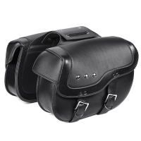Motorcycle PU Leather Bagage Zadeltassen Zwart Voor Sportster XL883 1200