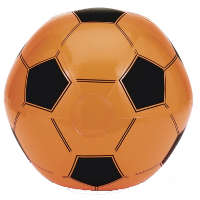 Opblaasbare oranje voetbal strandbal   Dia 30 cm   PVC   sport en spel artikelen