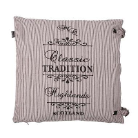In The Mood sierkussen Tradition Stripe   kiezel   50x50 cm   Leen Bakker