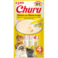 Inaba Ciao Churu kip met kaas kattensnack 48 x 14 g