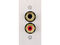 Inakustik 980085026 Cinch Audio Adapter [2x Cinch koppeling   2x Solderen] RVS