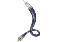Inakustik Composite cinch Video Aansluitkabel [1x Cinch stekker   1x Cinch stekker] 1 m Blauw, Zilver