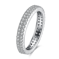 Inalis Zircon Full Around Platinum Gift Wedding Finger Rings
