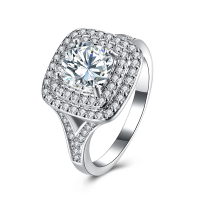 Inalis Zircon Platinum Anniversary Gift Wedding Finger Rings