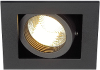 SLV 115510 Inbouwlamp GU10 Zwart (mat)