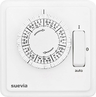 Inbouwschakelklok Analoog Weekprogramma 2200 W IP20 AAN/AUTO/UIT programma Suevia SU280440