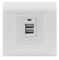 Inbouwstopcontact Intellinet 772181 Wit Met USB